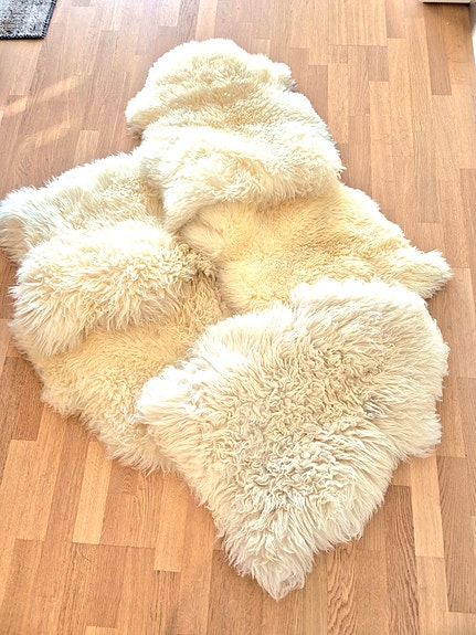 IKEA Skold lampaantalja valkoinen matto, 4 kpl