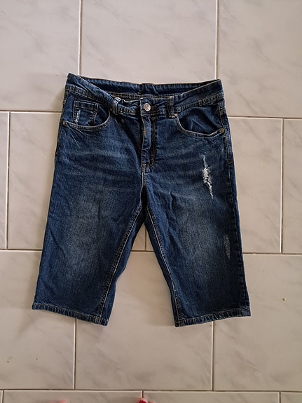 Polvipituiset farkkushortsit koko 158cm