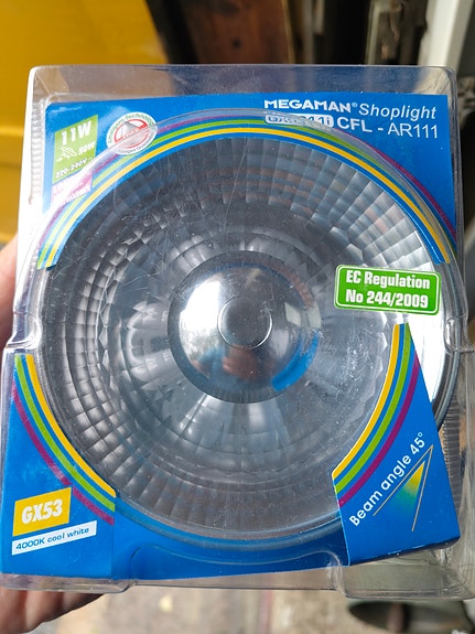 Megaman Shoplight GX53 CFL-AR111 energiansäästölamppu 4000K