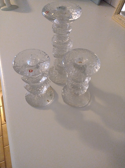 Iittala Festivo kynttilänjalat kirkas lasi