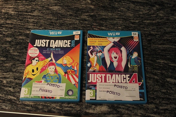 Nintendo Wii U konsolille Just Dance 2015 ja Just dance 4 pelit