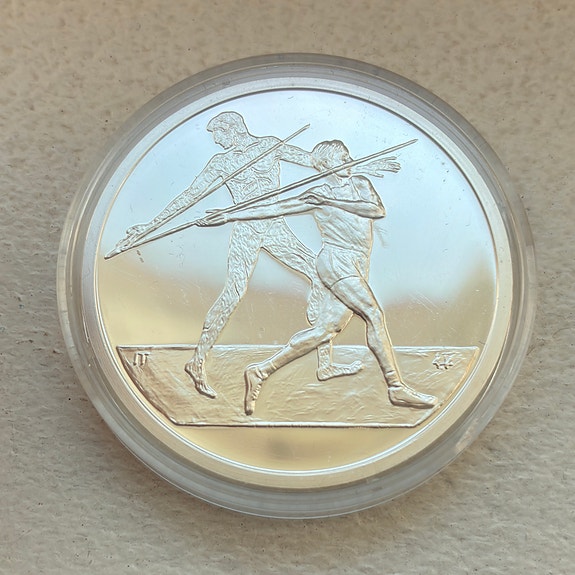 Hopearaha 10 Euro 2004 Kreikka Olympialaiset, hopea