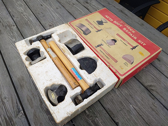 Vintage auton korin työkalusarja 7 osaa