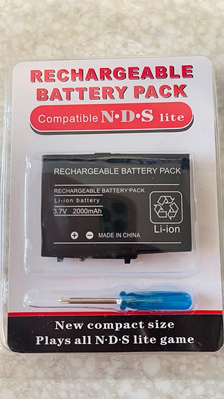 Nintendo DS Lite -akku, ladattava 2000mAh Li-ion – uusi