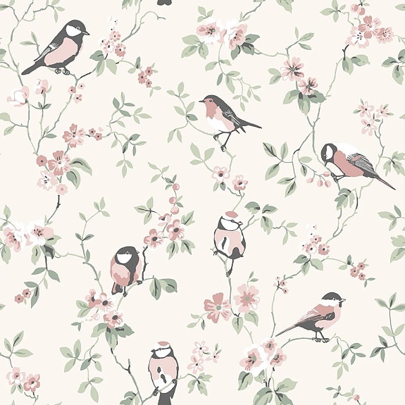 Boråstapeter Falsterbo Birds tapetti beige 1 rulla