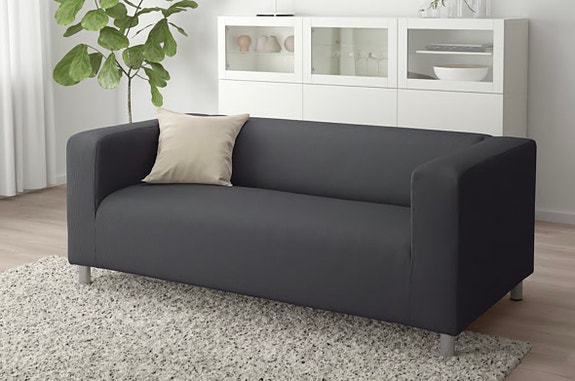 ikea harmaa klippan sohva