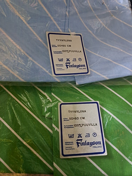 Finlayson tyynyliinat retro 50x60 cm puuvilla sininen ja vihreä