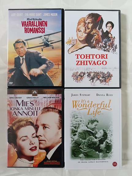 Romanttiset elokuvat DVD-paketti 8 kpl