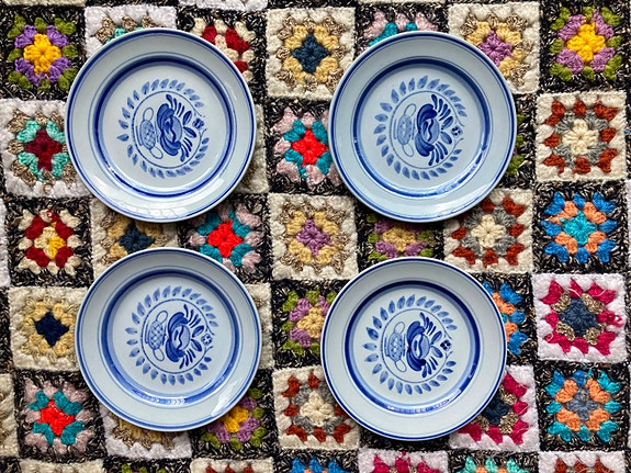 Arabia Blue Rose 4 kpl