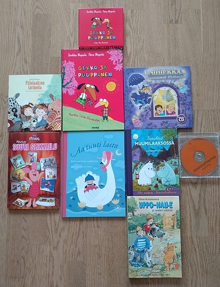 Lasten satukirjoja kuunneltavilla CD-levyillä
