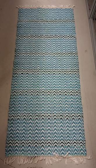 Sininen räsymatto 77x185cm