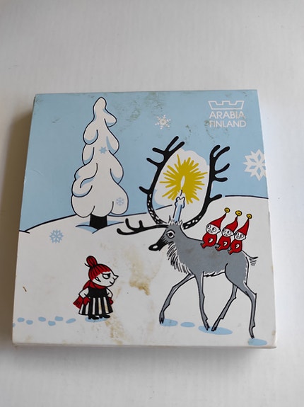 Arabia, Moomin, Muumi Talvimetsä, koriste 2-setti. Uusi.
