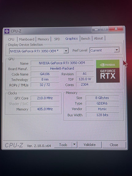 Hp Victus 15L i5-12400F RTX 3050 8gb ja 16gb ddr4 ram