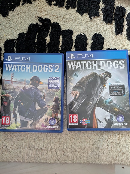 PS4 Watch Dogs ja Watch Dogs 2 pelit