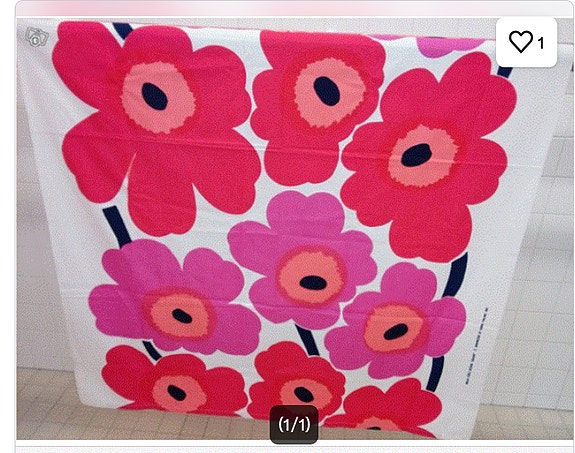 MARIMEKKO "Iso Unikko" pöytäliina. 140 x 200 cm