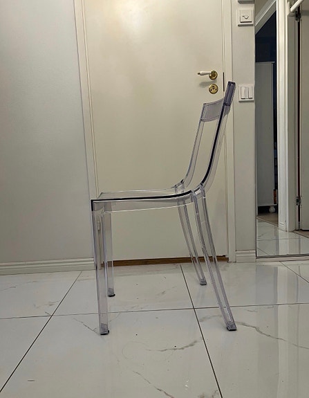 Kartell Hi-Cut -design-tuoli, läpinäkyvä,Philippe Starck