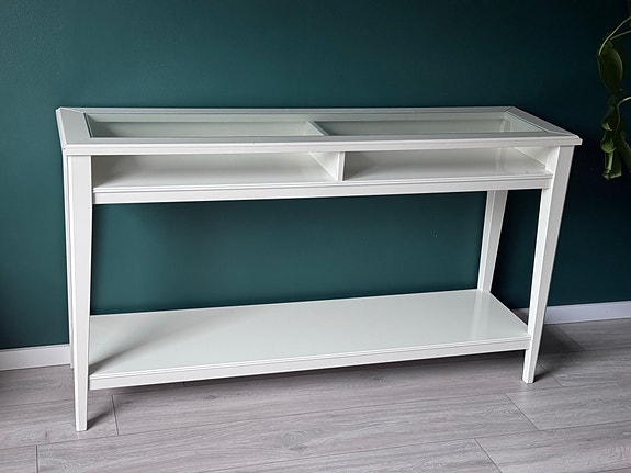 IKEA Liatorp sivupöytä / konsolipöytä lasikannella