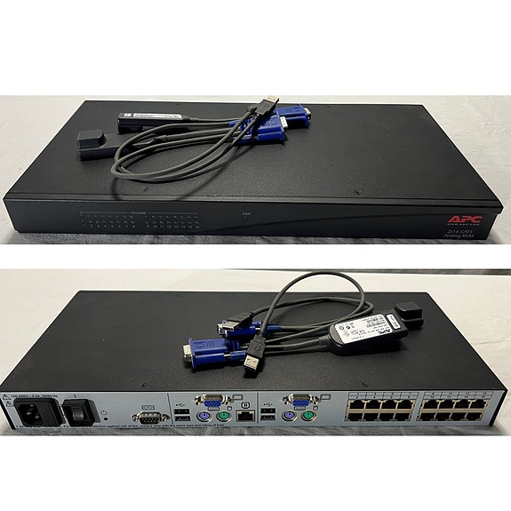 APC 5602 KVM kytkin + 2x AP5631 sovitin