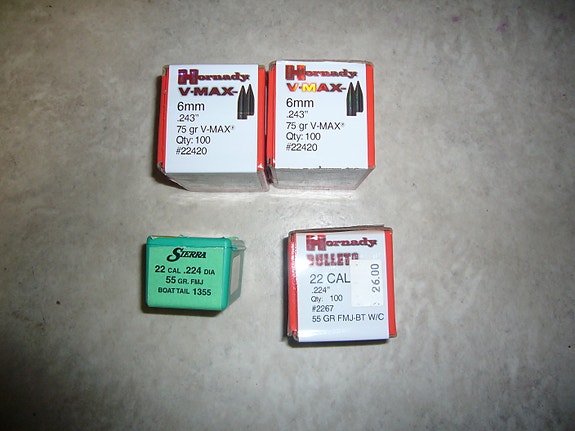 .243" ja .224" luoteja