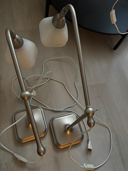 Title:   Modern Metallic Table Lamps (2 pcs)