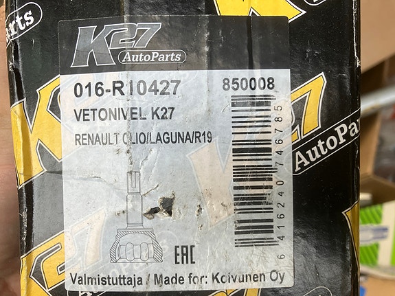 Renault 19/Clio 1.8 16V Ulompi Vetonivel 89-98