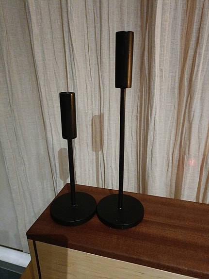 H&M Home mustat kynttilänjalat 2 kpl