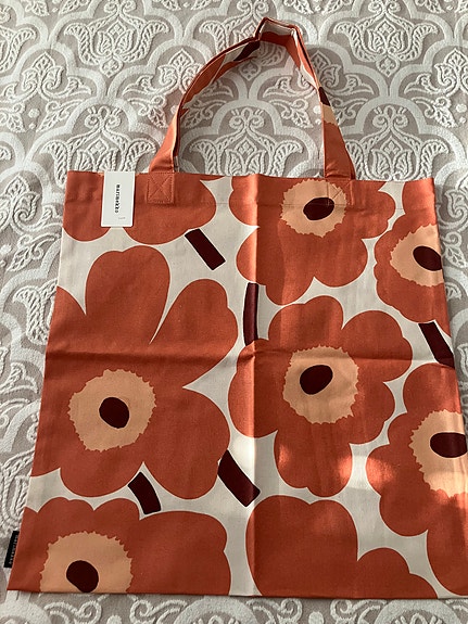 Marimekko Unikko kangaskassi oranssi unisex