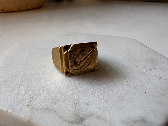 Vintage miesten kantasormus