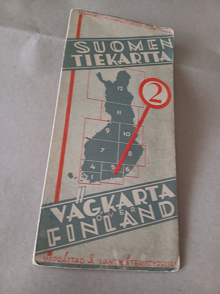 Suomi autoilukartta 1950-luvulta