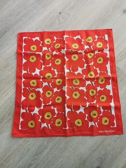 Marimekko unikko oranssi huivi