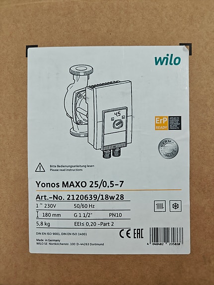 Wilo Yonos Maxo lämpöjohtopumppu