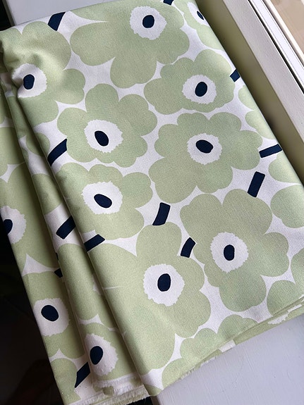 Marimekko miniunikko vihreä kangas