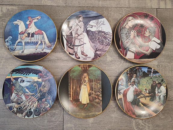 Arabia Kalevala seinälautaset 6 kpl
