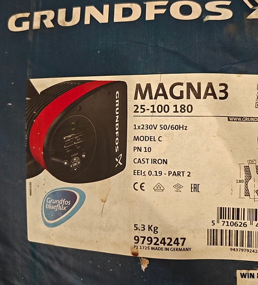 Grundfos Magna3 lämpöjohtopumppu