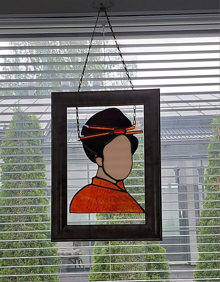 Tiffanytyö Geisha ikkunaan