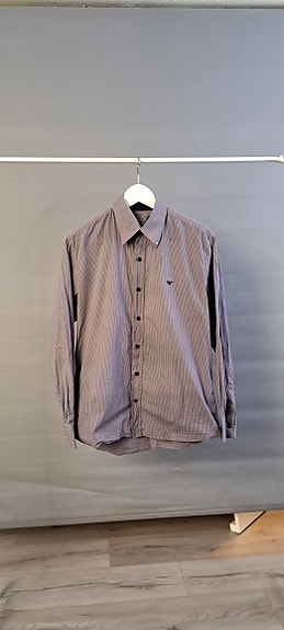 Giorgio Armani miesten kauluspaita M violetti puuvilla