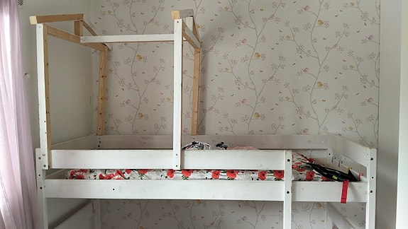 puoli parvisänky lasten sänky valkoinen