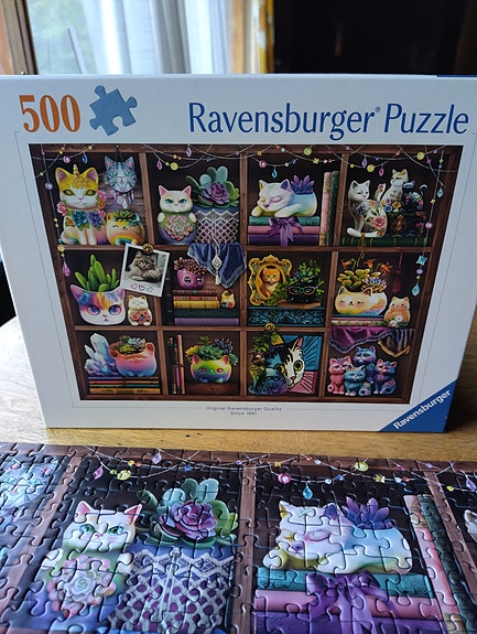 Ravensburger 500 palan kissa-aiheinen palapeli