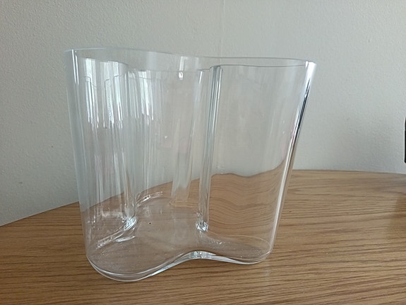 Iittala Aalto maljakko kirkas lasi 160 mm