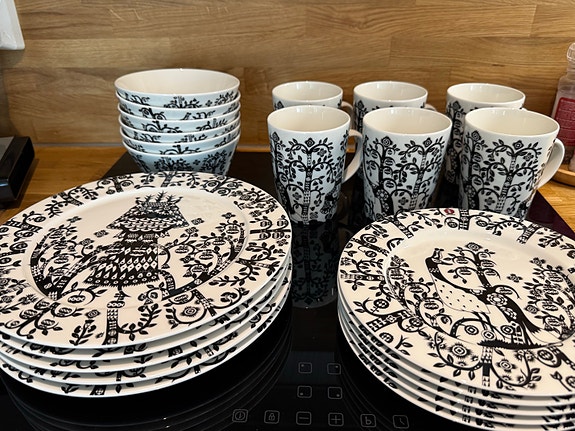 Iittala Taika lautaset ja kahvikupit
