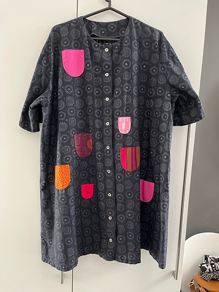 Marimekko  Kihlatasku / iloinen takki mekko XL kirjava puuvilla