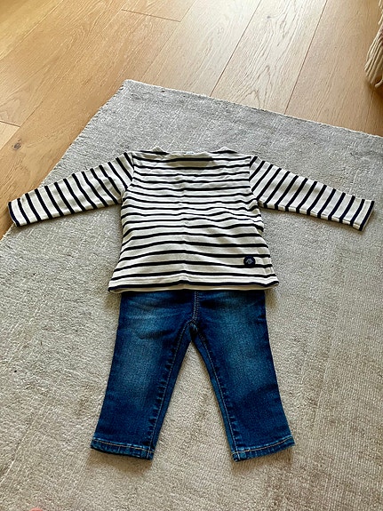 Armor-kids raitapaita koko 92 ja Gap farkut setti
