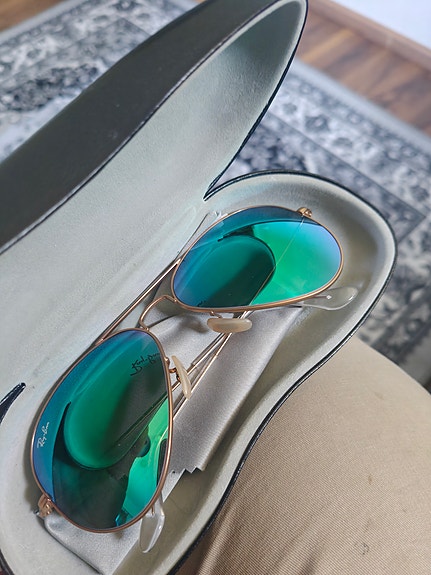 Ray-Ban Aviator Large Metal aurinkolasit vihreät unisex