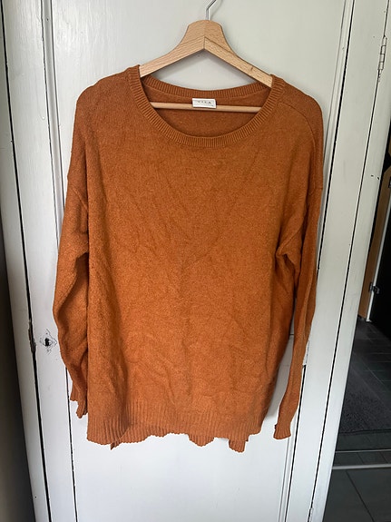 Vila VIRL High Low Knit neule S oranssi