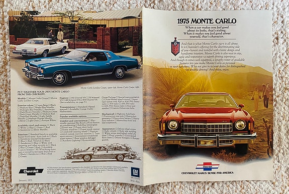 Chevrolet Monte Carlo 1975 juliste