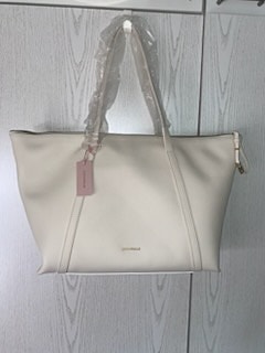 uusi!! Coccinelle nahkalaukku/olkalaukku valkoinen/pearl/kerma design laukku