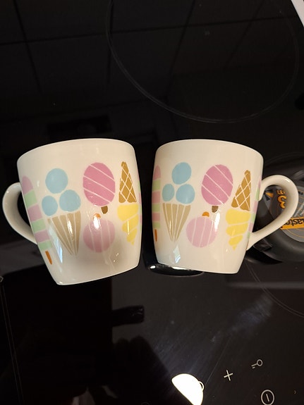Kultakeramiikka mukit, 2 kp