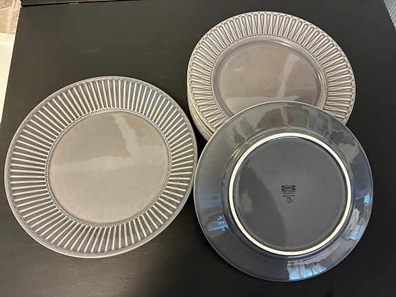 IKEA lautaset harmaa