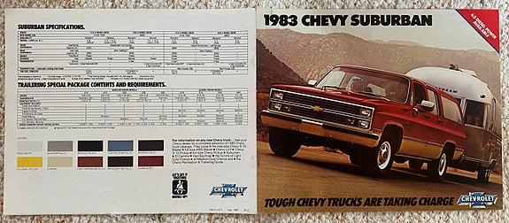 Chevrolet suburban 1983 juliste