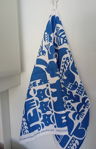Marimekko kanteleen kutsu keittiöpyyhe